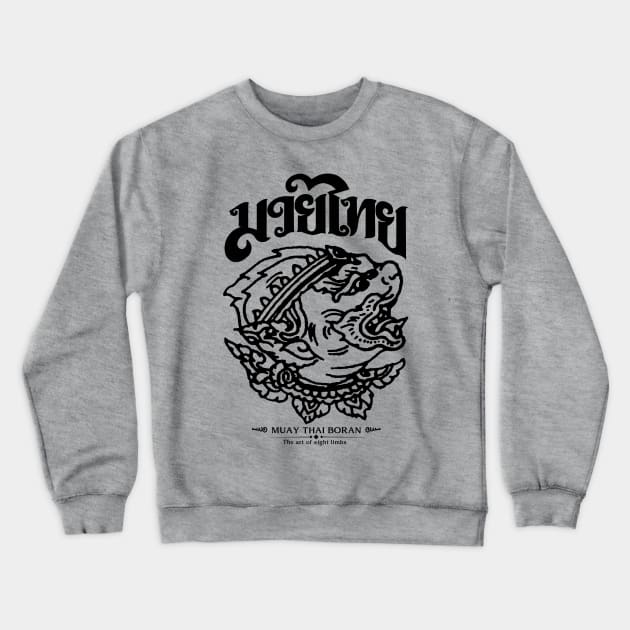 Muay Thai Hanuman Crewneck Sweatshirt by KewaleeTee